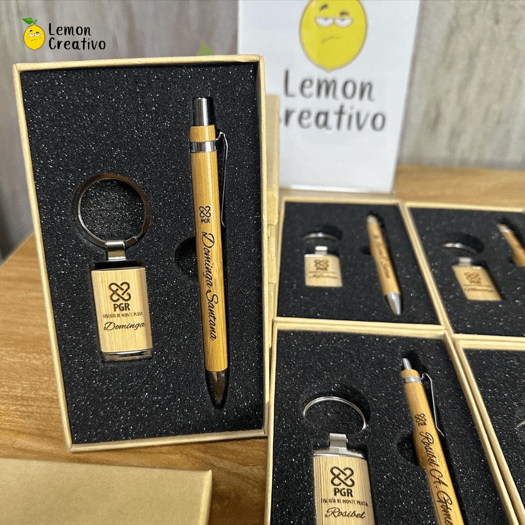 Box Gift | Lapicero y Llavero - Lemon Creativo