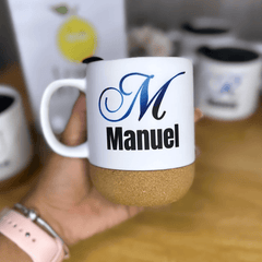 Tazas con Base de Corcho y Tapa Personalizadas - Lemon Creativo