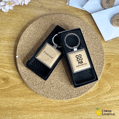Llavero de Madera y Aluminio - Lemon Creativo