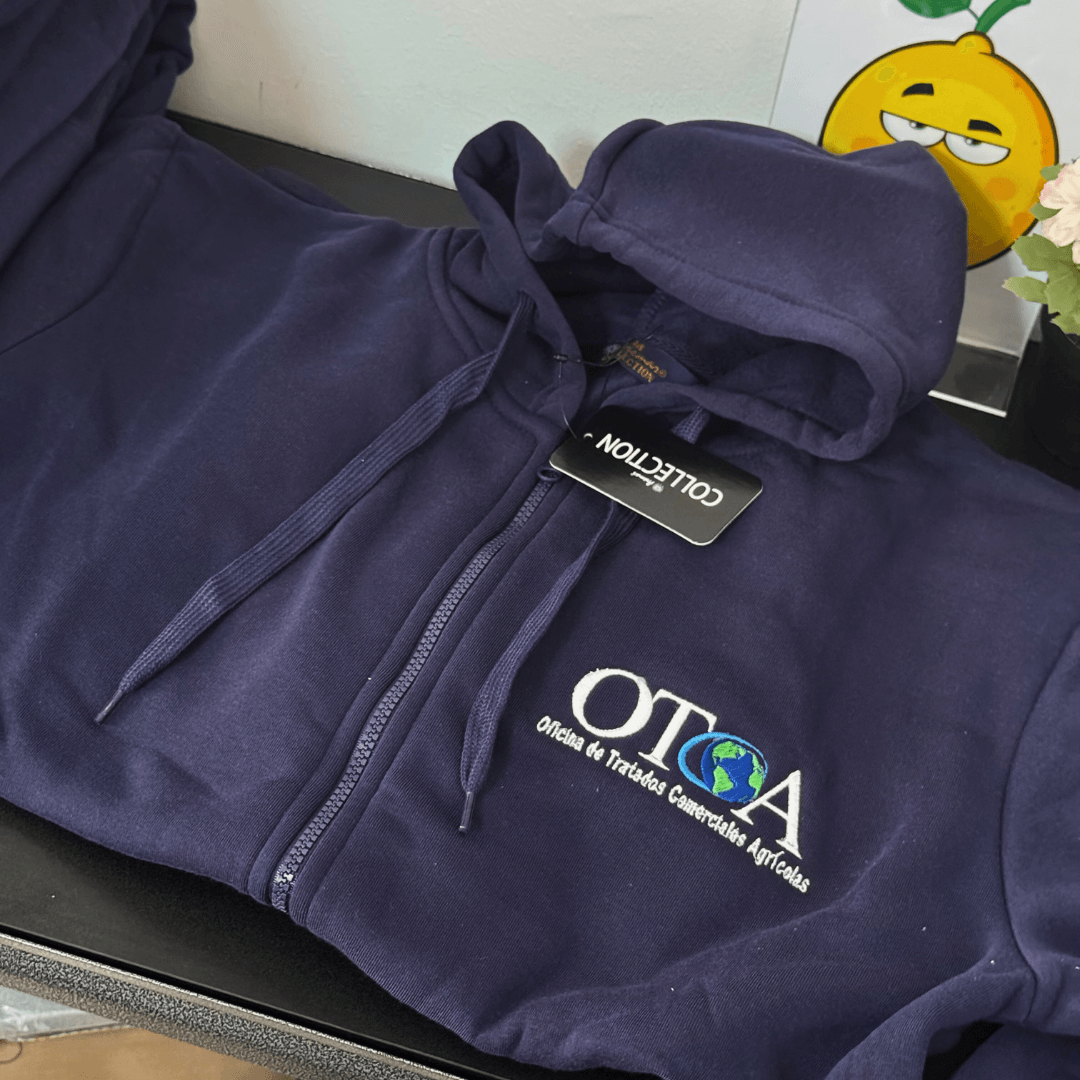 Abrigo Hoodie con Zipper Bordado - Lemon Creativo