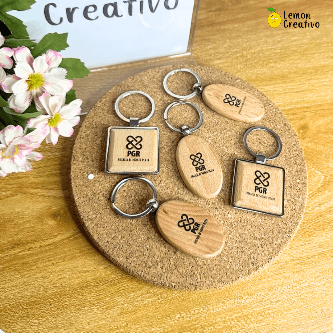 Llavero de Madera Ovalado - Lemon Creativo