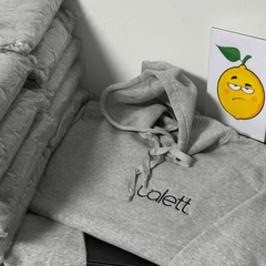 Abrigo Hoodie sin Zipper Bordado - Lemon Creativo