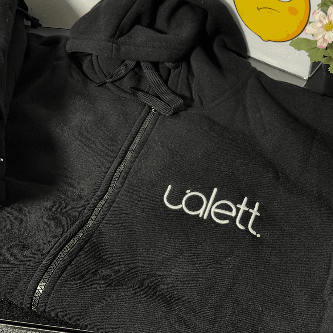 Abrigo Hoodie con Zipper Bordado - Lemon Creativo