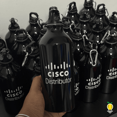 Botella con Llavero Unicolor Personalizada - Lemon Creativo