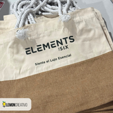 Bolsa Canvas & Yute con Asa Trenzada – Estilo Natural para Elevar tu Marca