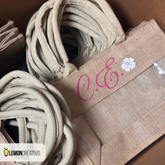 Custom Jute Bag with Colored Trim and Handle – Sustainable Style for Your Brand