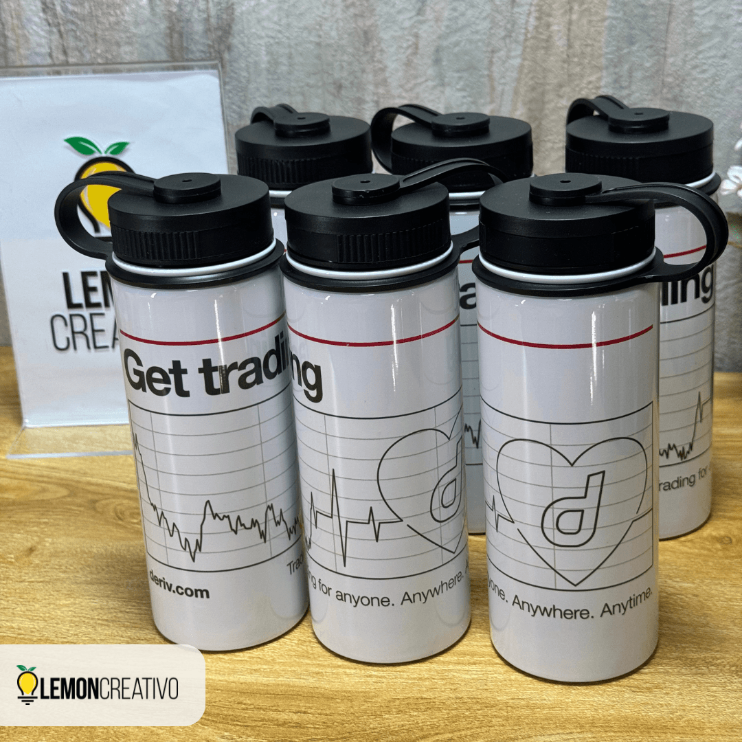 Botella con Tapa Portátil Personalizada - Lemon Creativo