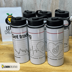 Botella con Tapa Portátil Personalizada - Lemon Creativo