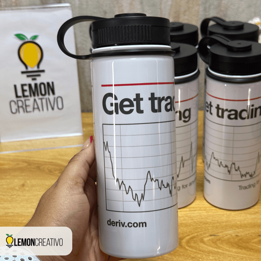 Botella con Tapa Portátil Personalizada - Lemon Creativo