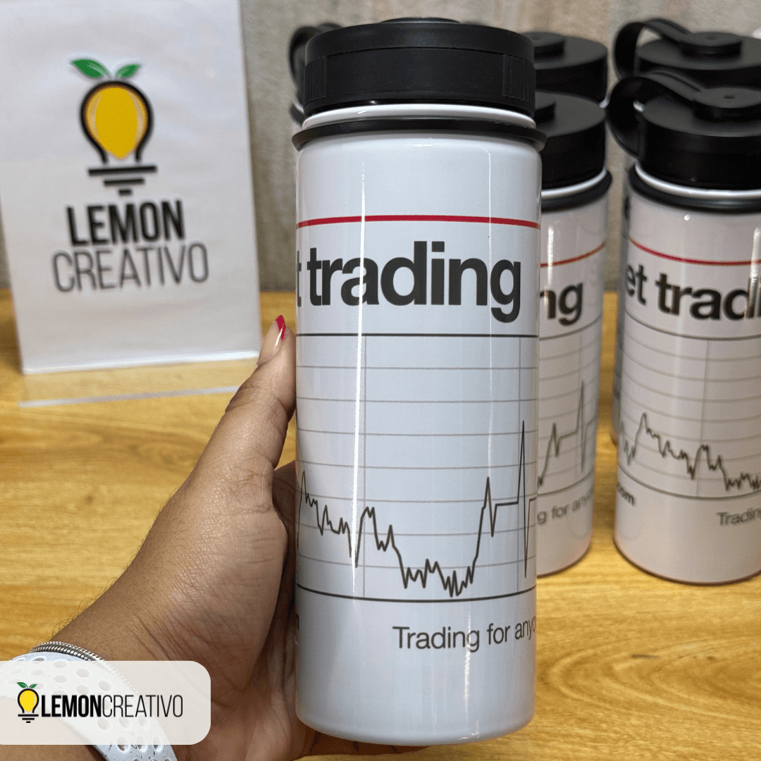 Botella con Tapa Portátil Personalizada - Lemon Creativo