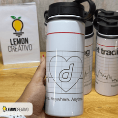Botella con Tapa Portátil Personalizada - Lemon Creativo