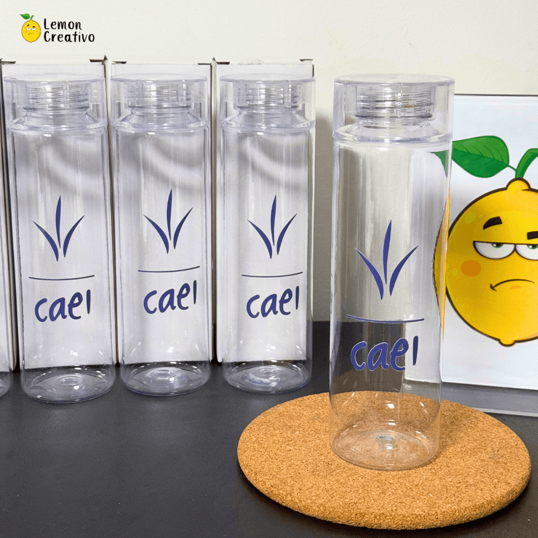 Botella de Acrílico Skinny con Logo - Lemon Creativo