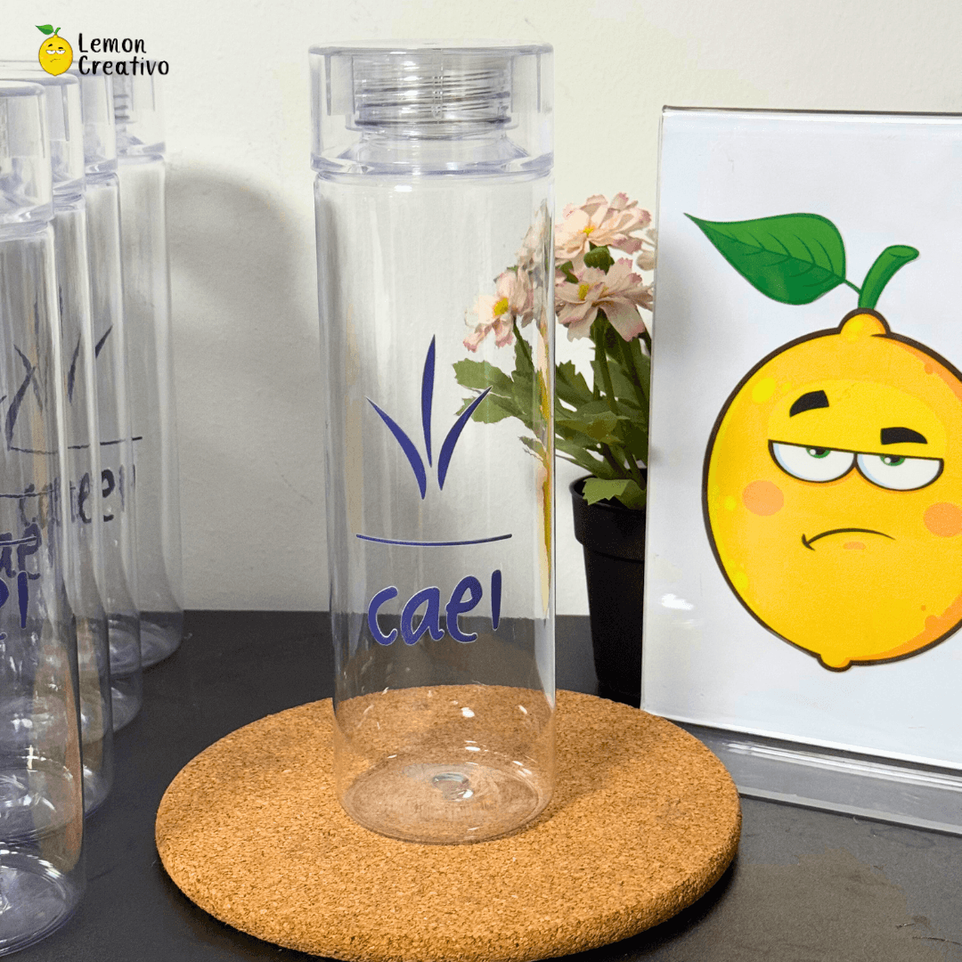 Botella de Acrílico Skinny con Logo - Lemon Creativo