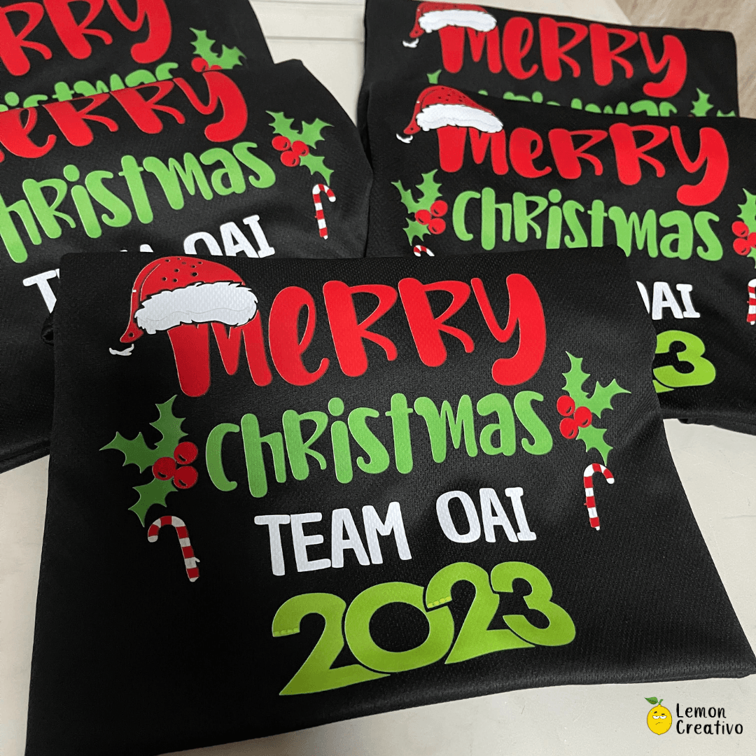 Camiseta Dry Fit en Ojo de Angel: Diseño de Navidad - Lemon Creativo