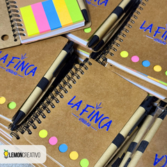 Libreta Ecológica con Bolígrafo y Post-It – Branding Responsable y Funcional