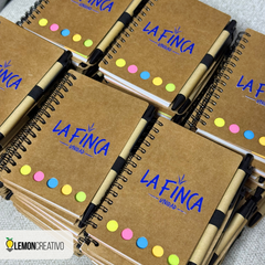 Libreta Ecológica con Bolígrafo y Post-It – Branding Responsable y Funcional