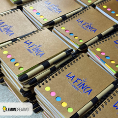 Libreta Ecológica con Bolígrafo y Post-It – Branding Responsable y Funcional
