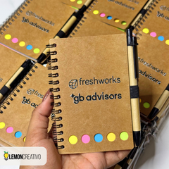 Libreta Ecológica con Bolígrafo y Post-It – Branding Responsable y Funcional