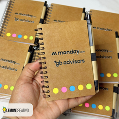 Libreta Ecológica con Bolígrafo y Post-It – Branding Responsable y Funcional