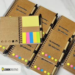 Libreta Ecológica con Bolígrafo y Post-It – Branding Responsable y Funcional