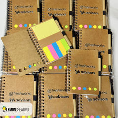 Libreta Ecológica con Bolígrafo y Post-It – Branding Responsable y Funcional