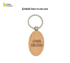 Llavero de Madera Ovalado - Lemon Creativo