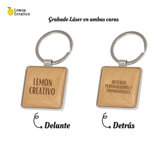 Llavero de Madera y Aluminio - Lemon Creativo