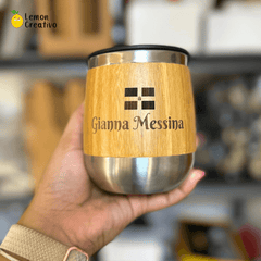 Vaso Vinero Bambú -400 ML - Lemon Creativo