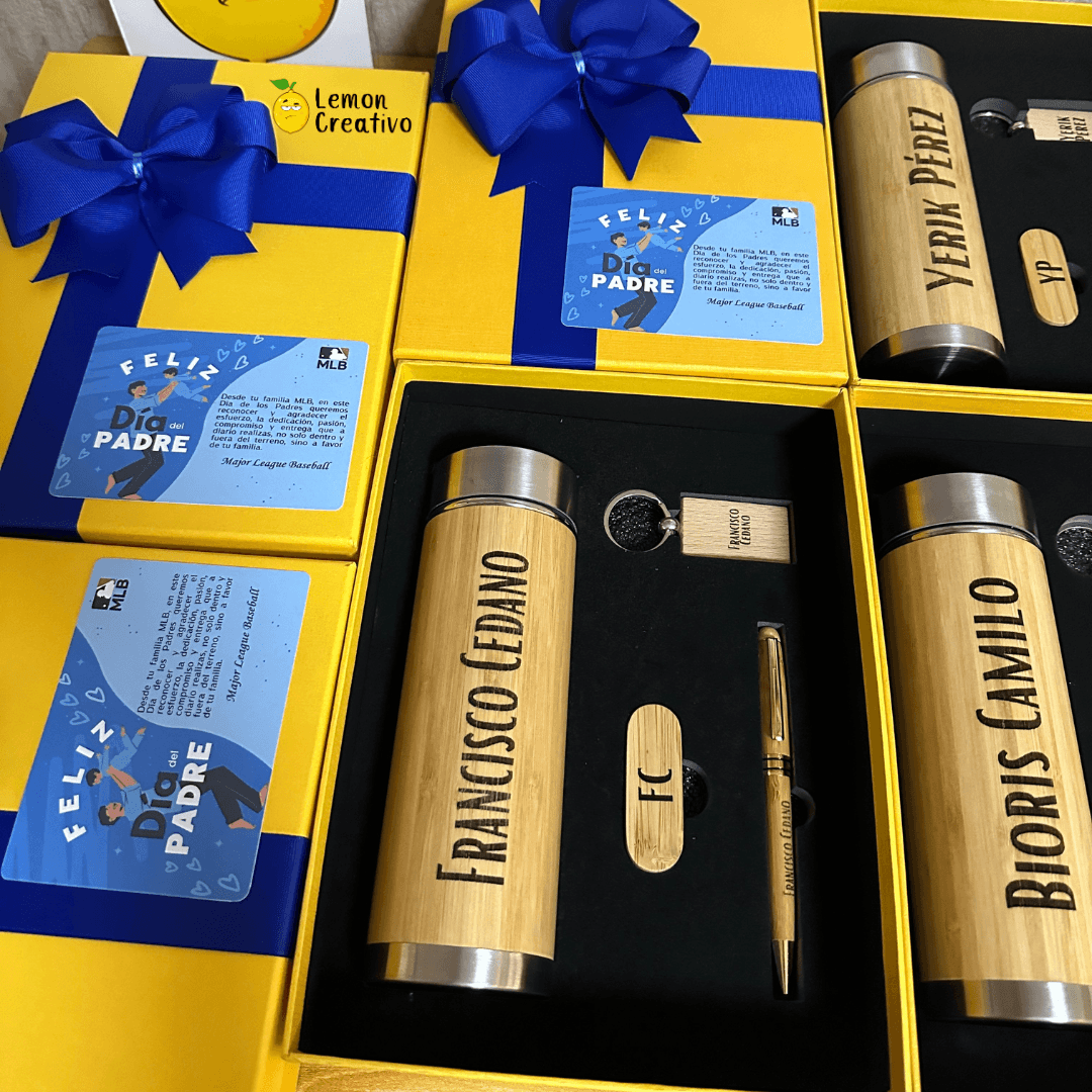 Box Gift | Termo Smart, Lapicero, Memoria USB y Llavero - Lemon Creativo