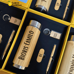 Box Gift | Termo Smart, Lapicero, Memoria USB y Llavero - Lemon Creativo