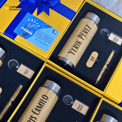 Box Gift | Termo Smart, Lapicero, Memoria USB y Llavero - Lemon Creativo
