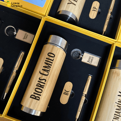 Box Gift | Termo Smart, Lapicero, Memoria USB y Llavero - Lemon Creativo