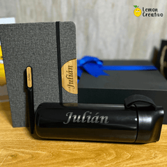 Box Gift | Libreta con holder, Lapicero y Termo - Lemon Creativo