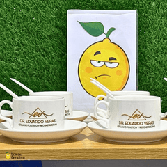 Taza, Plato y Cucharilla 5 Oz - Lemon Creativo