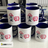 Colored Interior Mugs - 11 oz