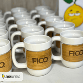 Taza Cerámica y Bambú Personalizada - Lemon Creativo