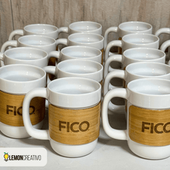 Taza Cerámica y Bambú Personalizada - Lemon Creativo