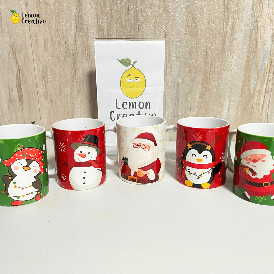 Taza Cerámica - 11 oz: Diseño de Navidad - Lemon Creativo