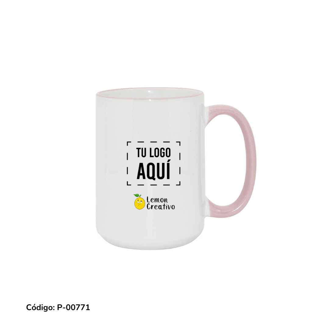 Taza Borde y Asa de Color - Lemon Creativo