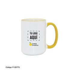 Taza Borde y Asa de Color - Lemon Creativo