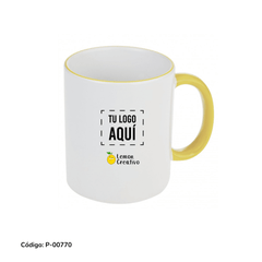 Taza Borde y Asa de Color - Lemon Creativo