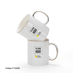Taza borde Dorado - Lemon Creativo