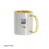 Tazas Interior Color y Asa Cristal Transparente - Lemon Creativo
