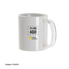 Tazas Interior Color y Asa Cristal Transparente - Lemon Creativo
