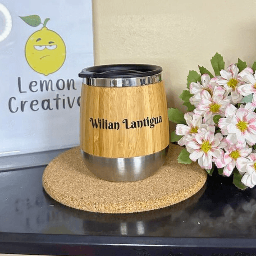 Vaso Vinero Bambú -400 ML - Lemon Creativo
