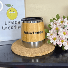 Vaso Vinero Bambú -400 ML - Lemon Creativo