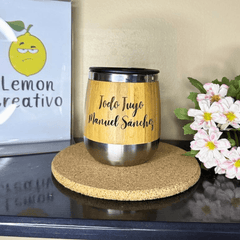 Vaso Vinero Bambú -400 ML - Lemon Creativo