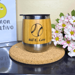 Vaso Vinero Bambú -400 ML - Lemon Creativo