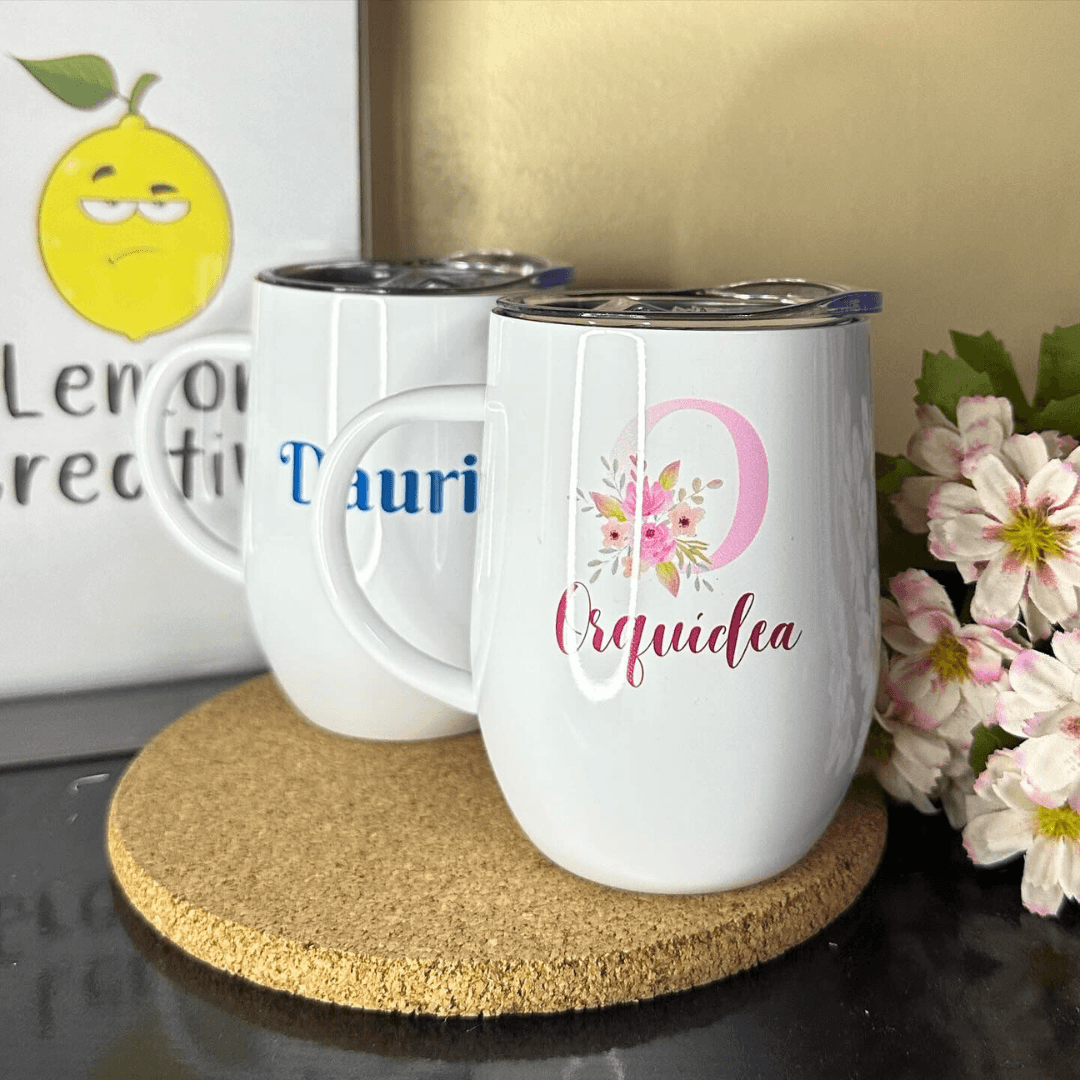 Vaso Vinero con asa - 12 oz - Lemon Creativo