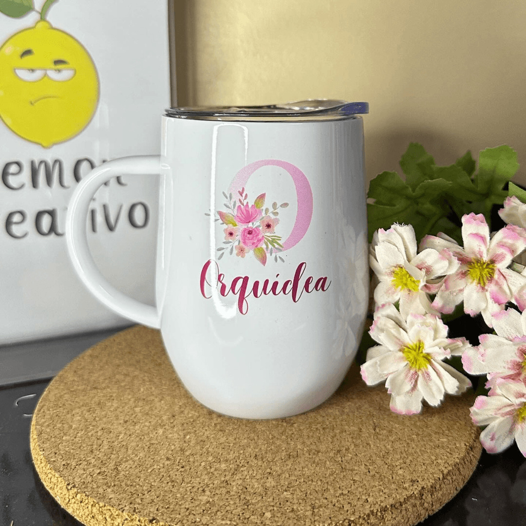 Vaso Vinero con asa - 12 oz - Lemon Creativo